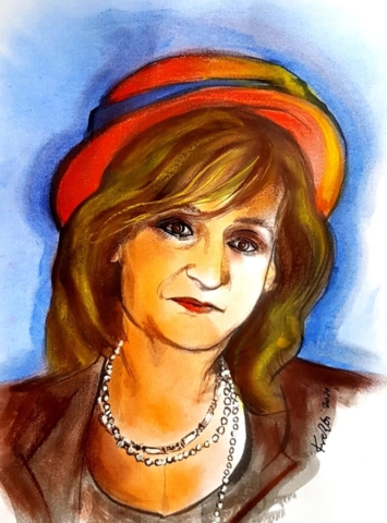 Portret poetki Krystyny Koneckiej wyk. Zbigniew Kresowaty